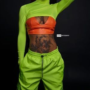 Bright orange bra Top